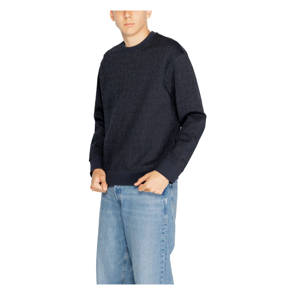 Armani Exchange Heren Sweatshirt Herfst Winter Collectie Blue Heren