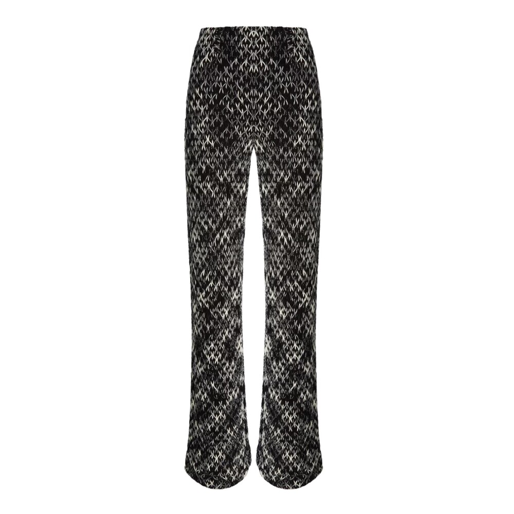 パンツ MISSONI Woman Pants Black DS24WI03BV00F3 93911 Straight Long Pants in Chevron Pattern Black | Missoni