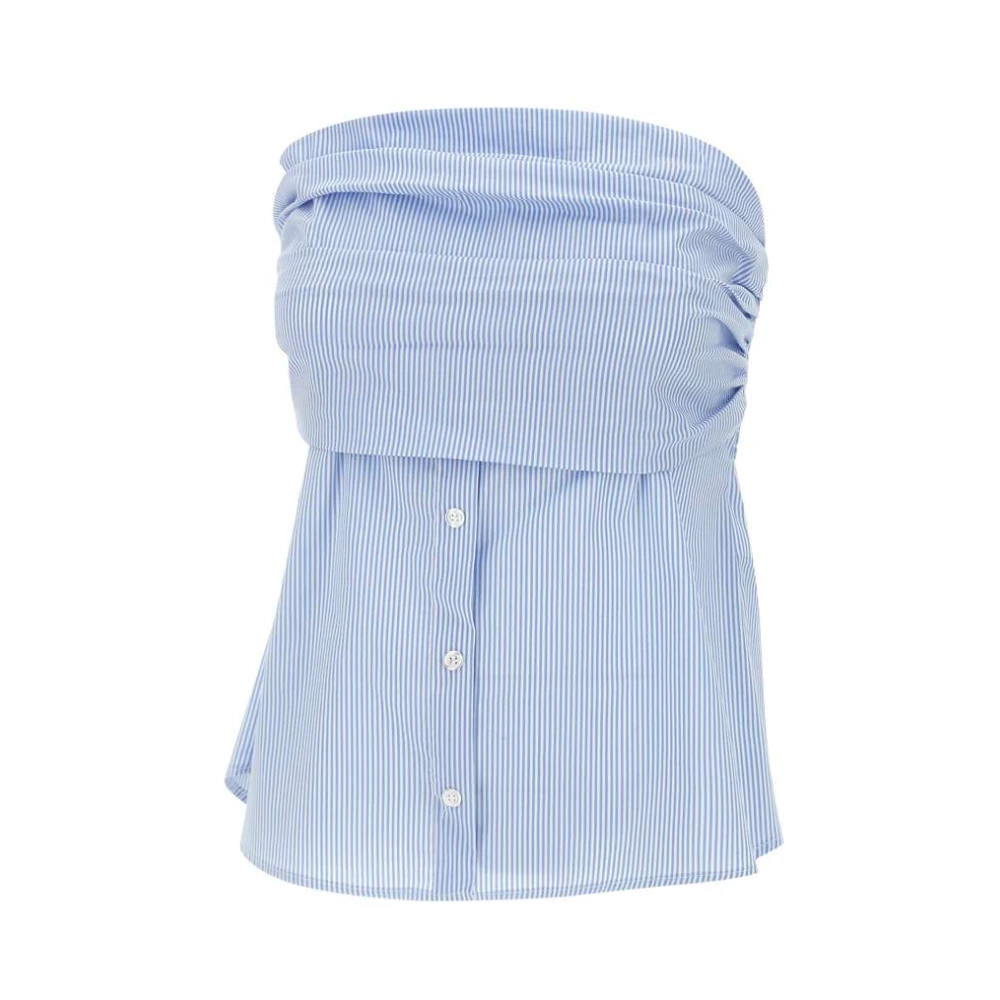Kaos Gestreepte Katoenmix Top Italië Blue Dames
