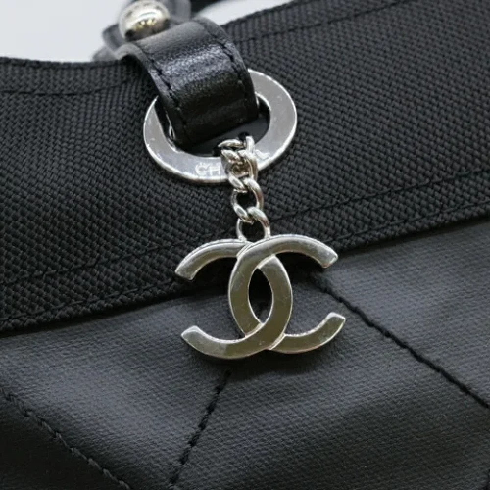 Chanel Vintage Pre-owned Canvas totes Black Dames