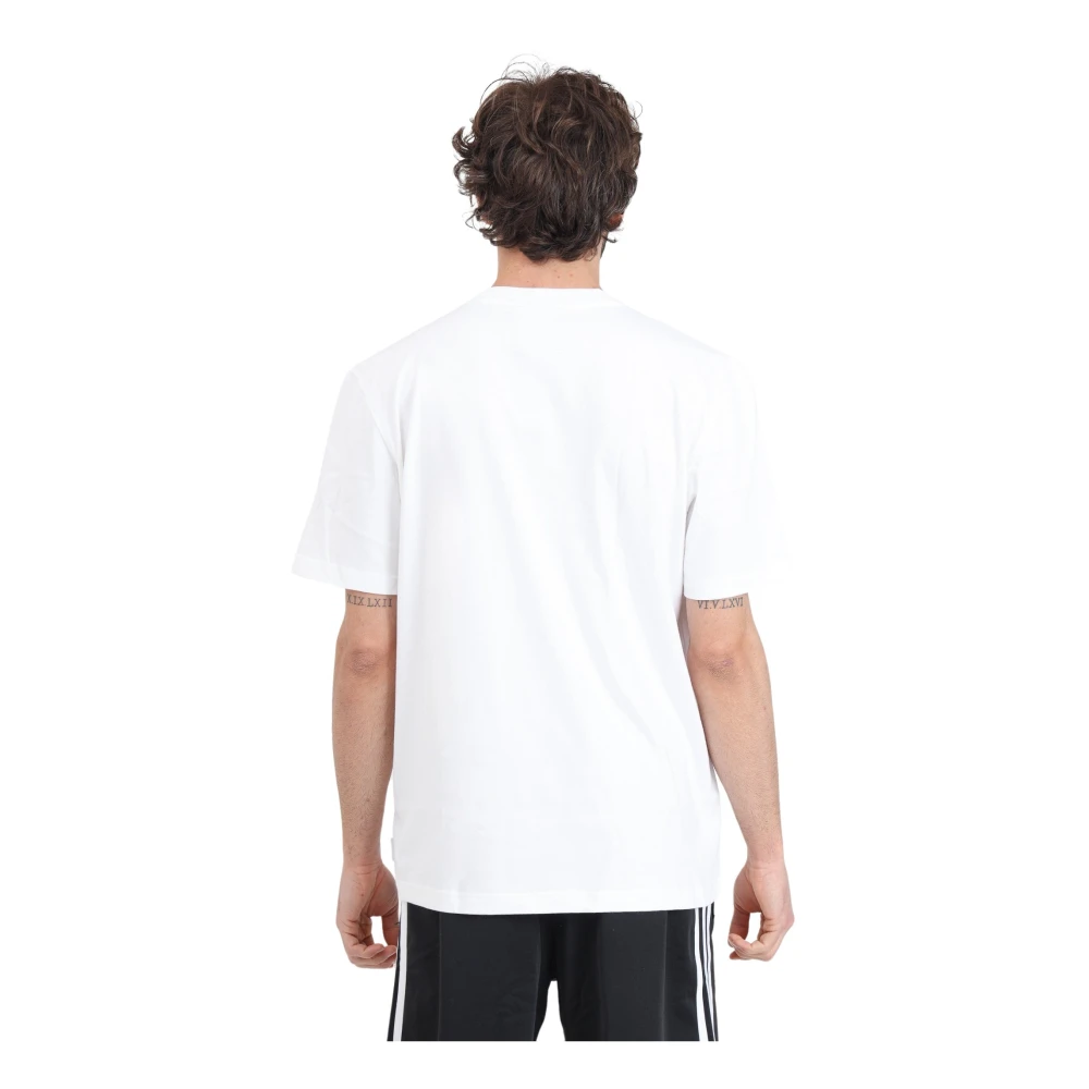 adidas Originals Wit Flames Logo T-shirt White Heren