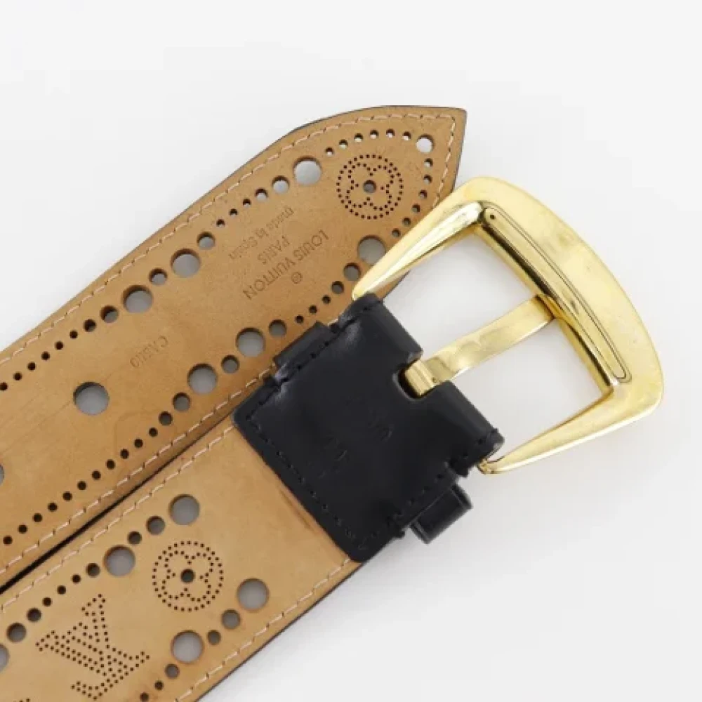 Louis Vuitton Vintage Pre-owned Leather belts Black Heren