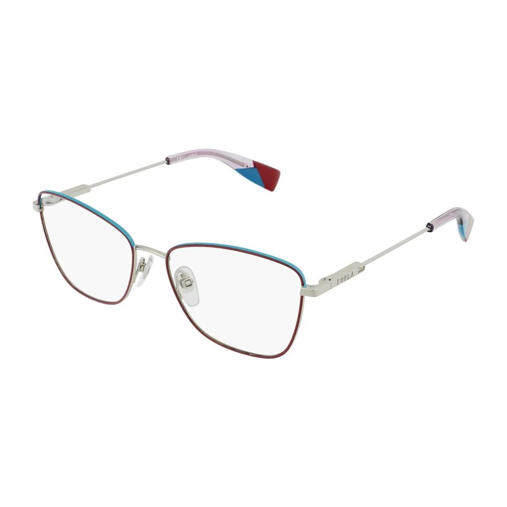 Furla Grijze Metalen Frame Bril Gray Dames