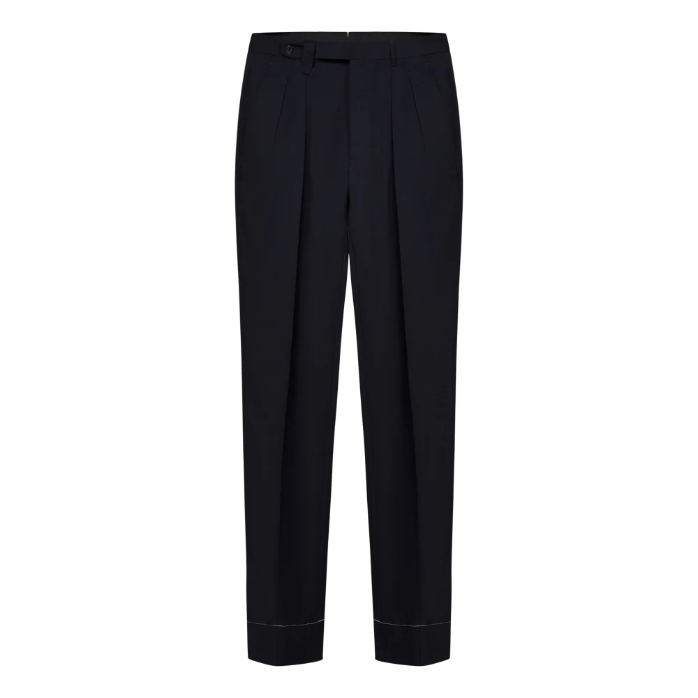 Brioni Blauwe Stretch Wollen Broek Aw24 Blue Heren
