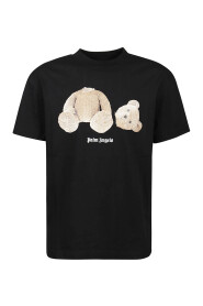 Czarno Brązowy Klasyczny T-Shirt z Niedźwiedziem