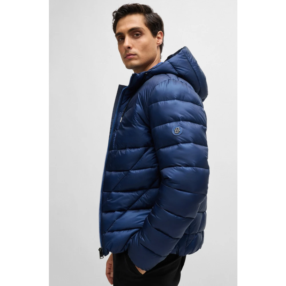 Hugo Boss Stijlvolle Jas voor Mannen Blue Heren