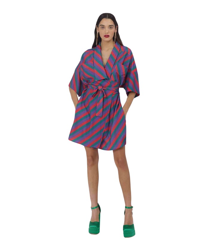 robe-rayee-multicolore-avec-ceinture