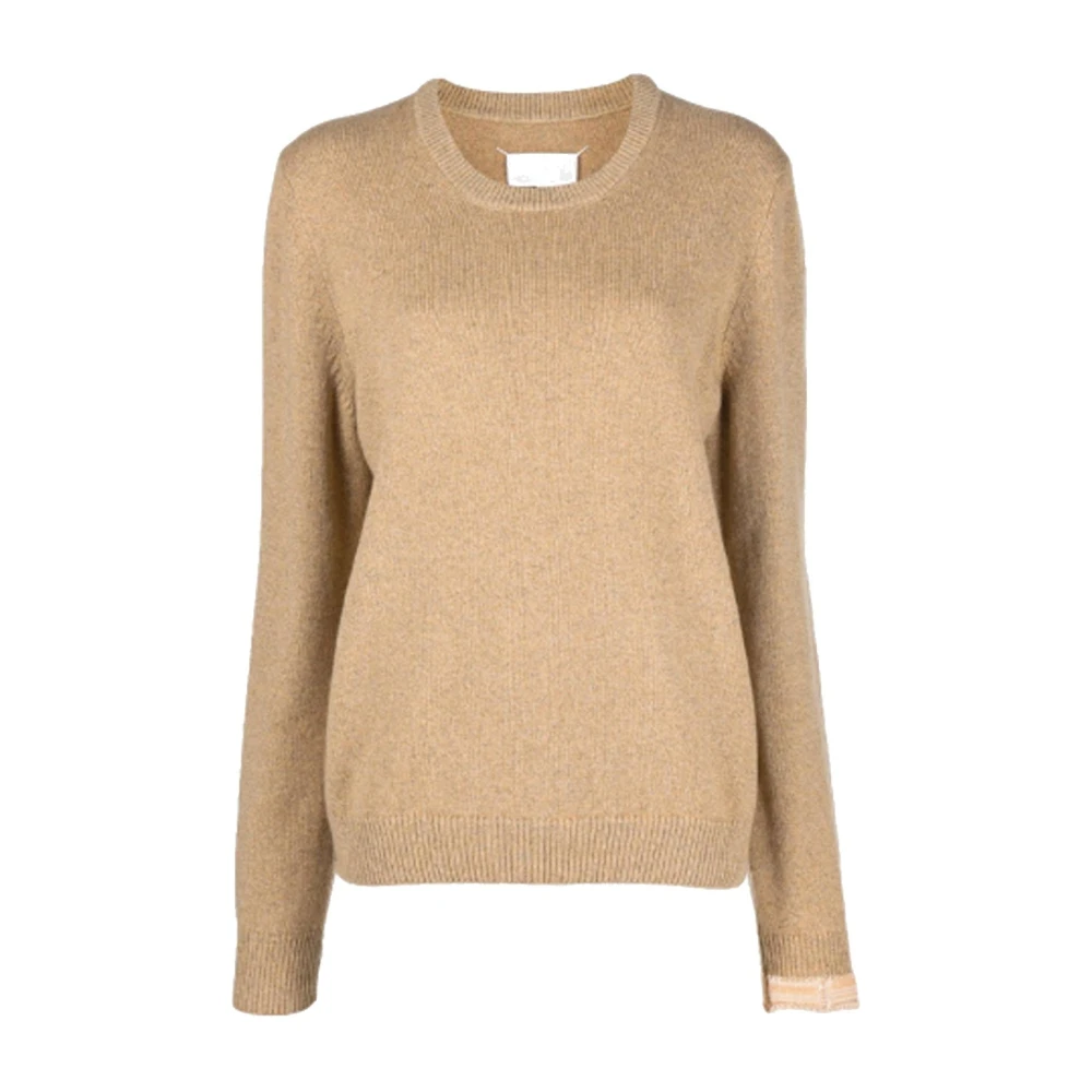 Maison Margiela Wol Kasjmier Pullover Lange Mouwen Brown Dames