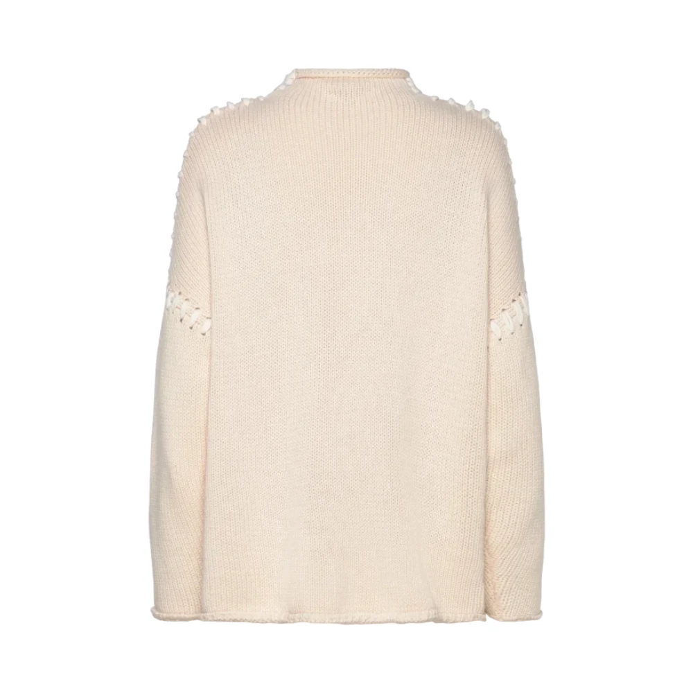 Norr Gestructureerde gebreide top Beige Dames