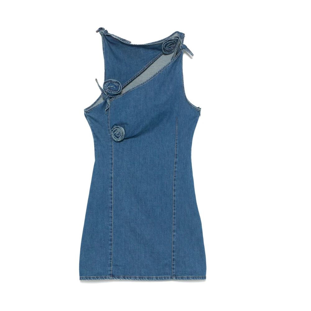 Coperni Indigo Blauwe Mouwloze Jurk met Uitsparingen Blue Dames