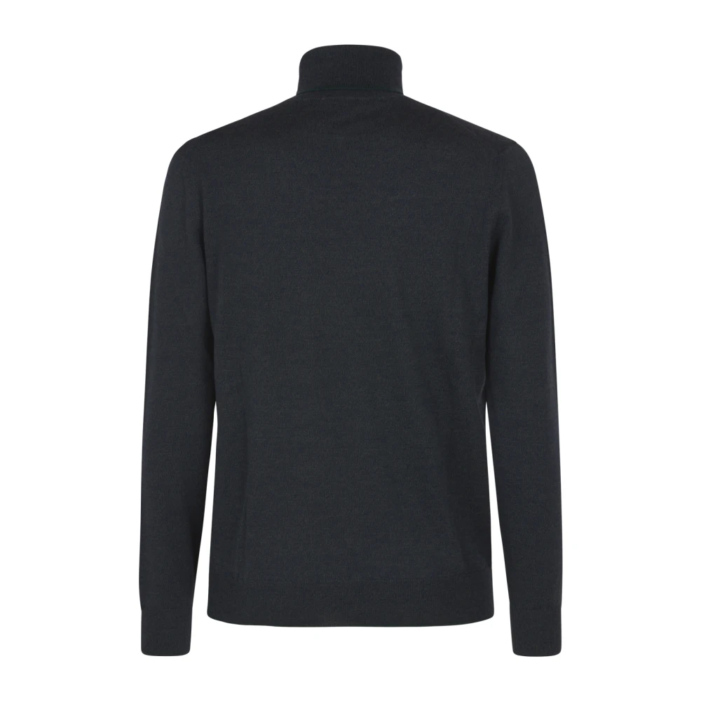 Canali Zwarte Punto Sweater Black Heren