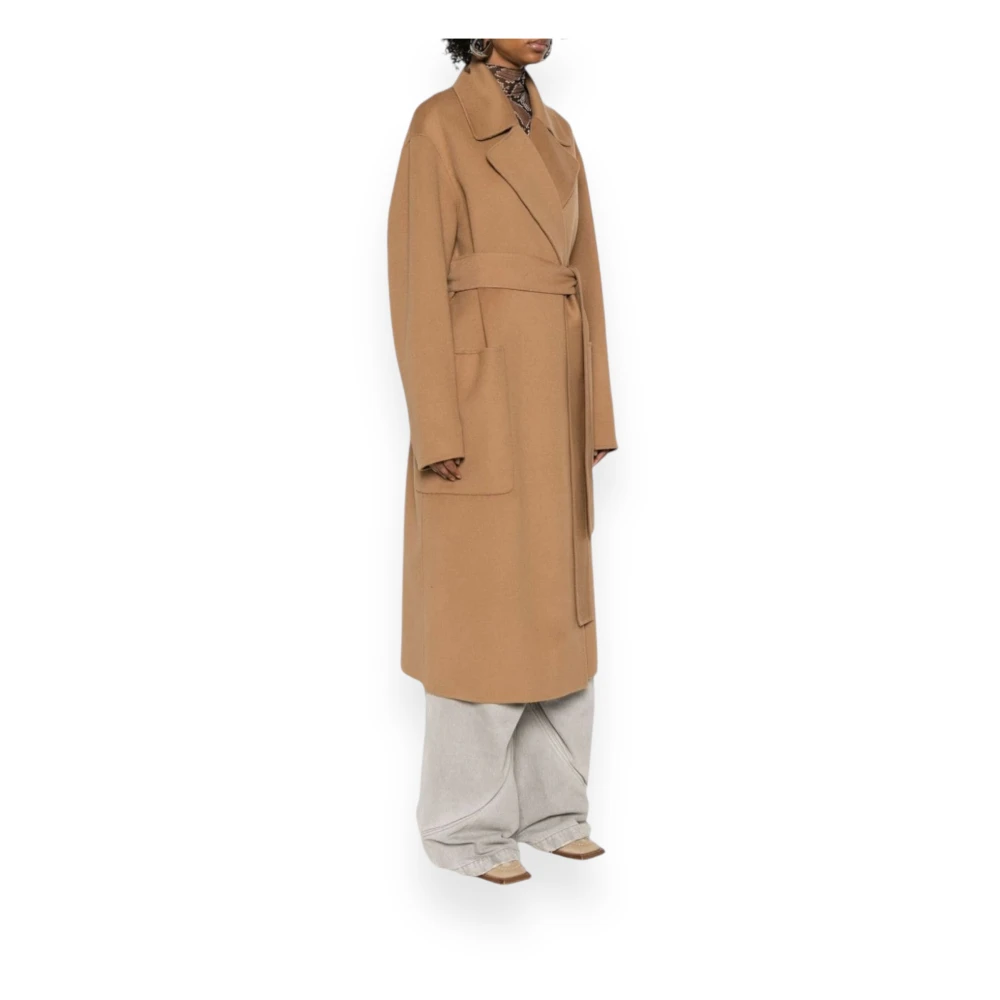 SPORTMAX Stijlvolle Jas met Veleno Details Brown Dames