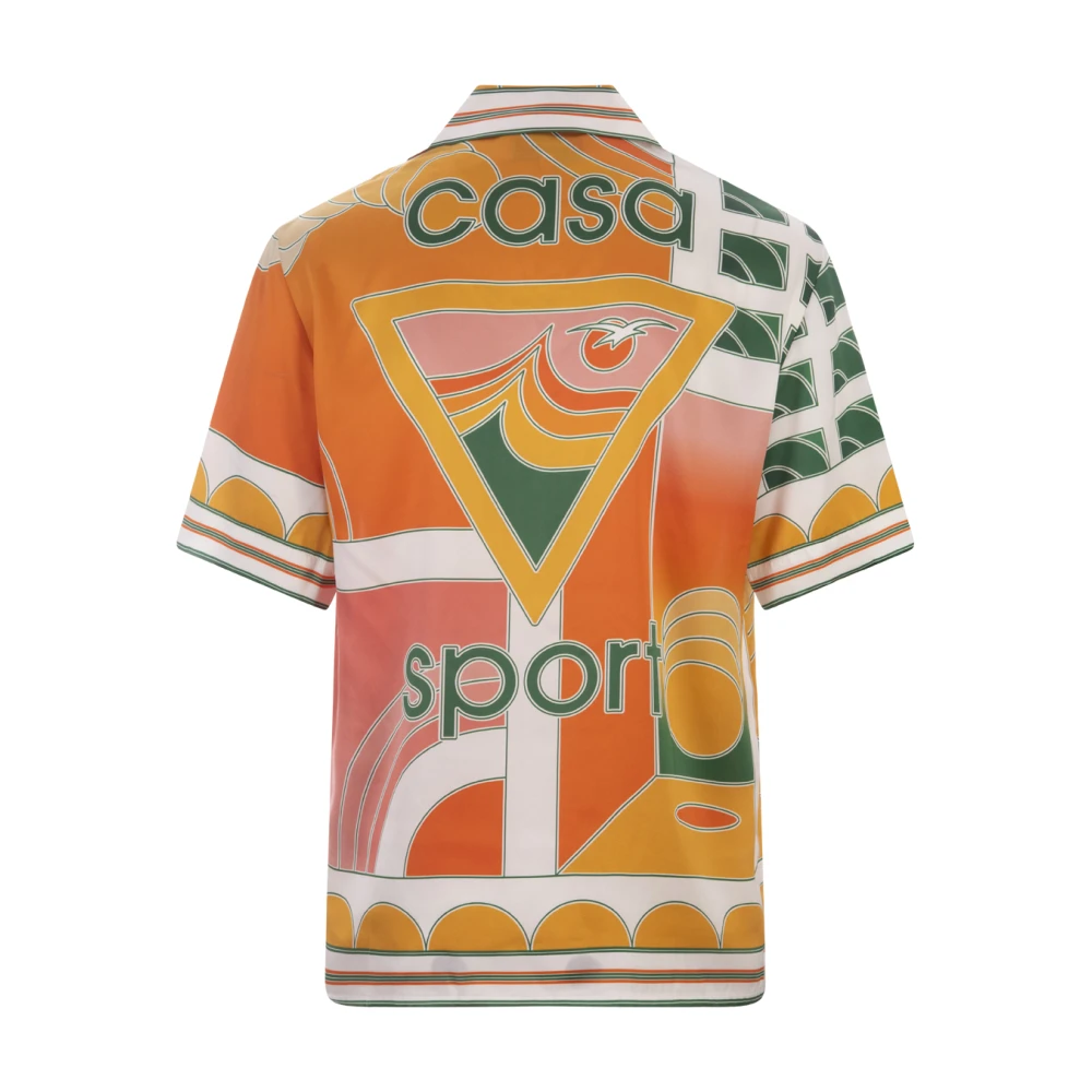 Casablanca Zijden Zomer Court Shirt met Print Multicolor Dames