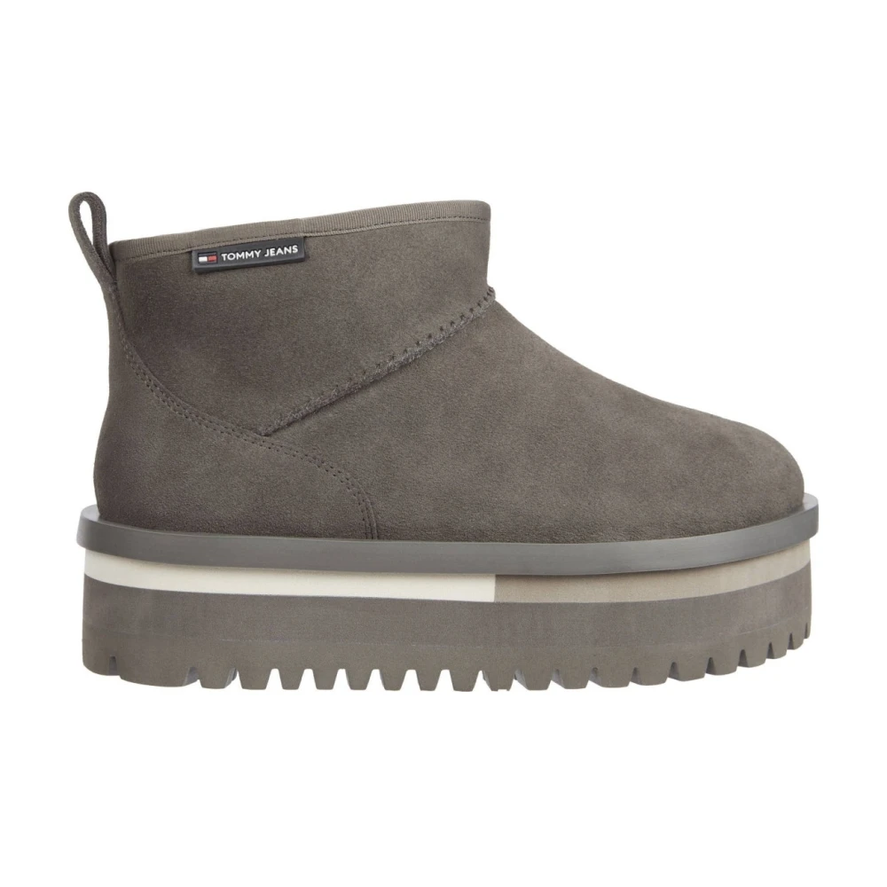 Tommy Jeans Women's Grey Flatform Ankle Boots For