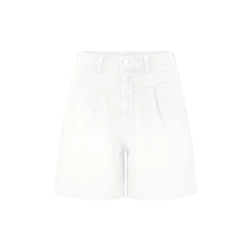 Rich & Royal Witte Denim Shorts voor Vrouwen White Dames