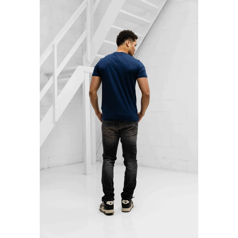 Versace Jeans Couture V-Embleem T-Shirt Heren Donkerblauw Blue Heren