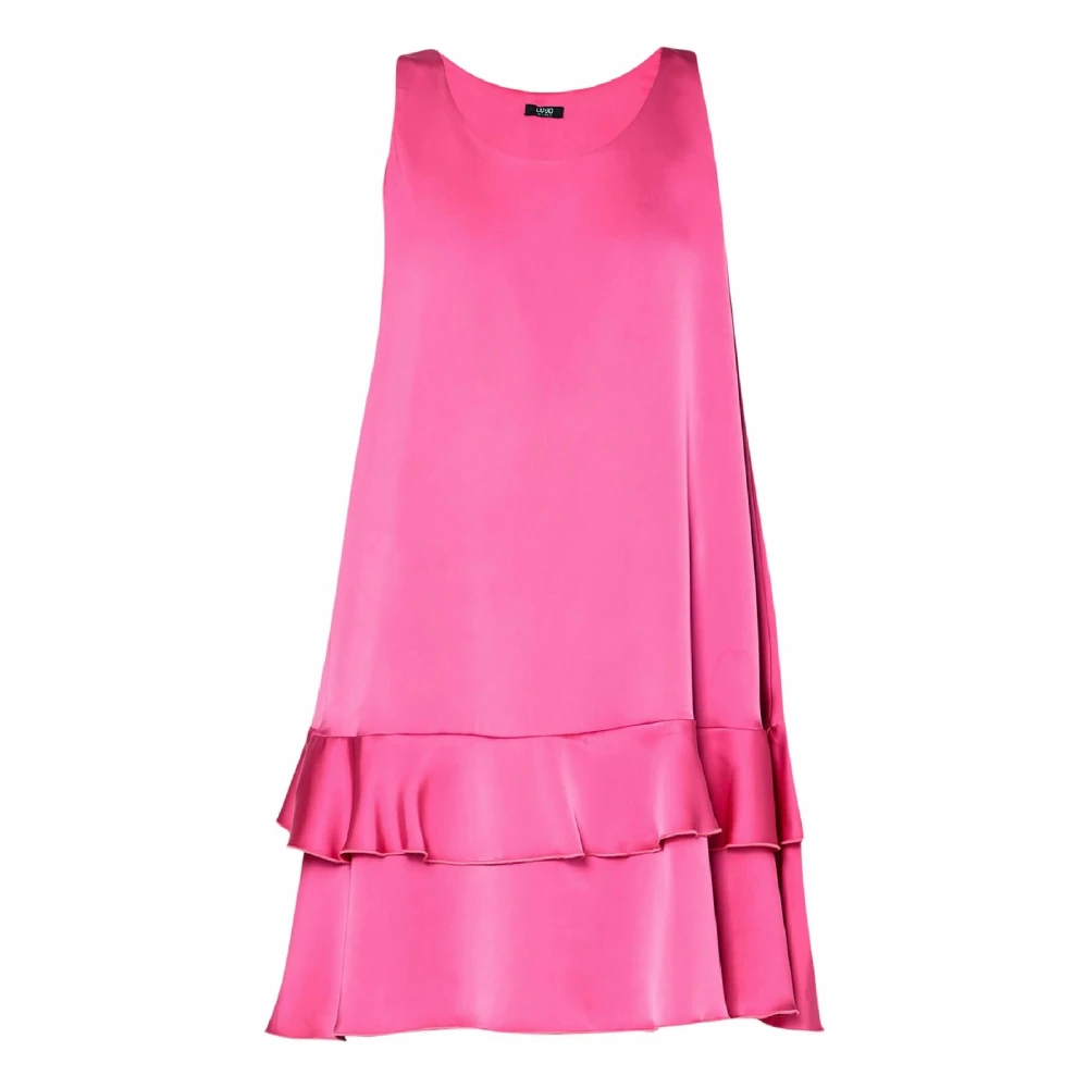 Liu Jo Women's Pink Dress With Ruffles Extra Small