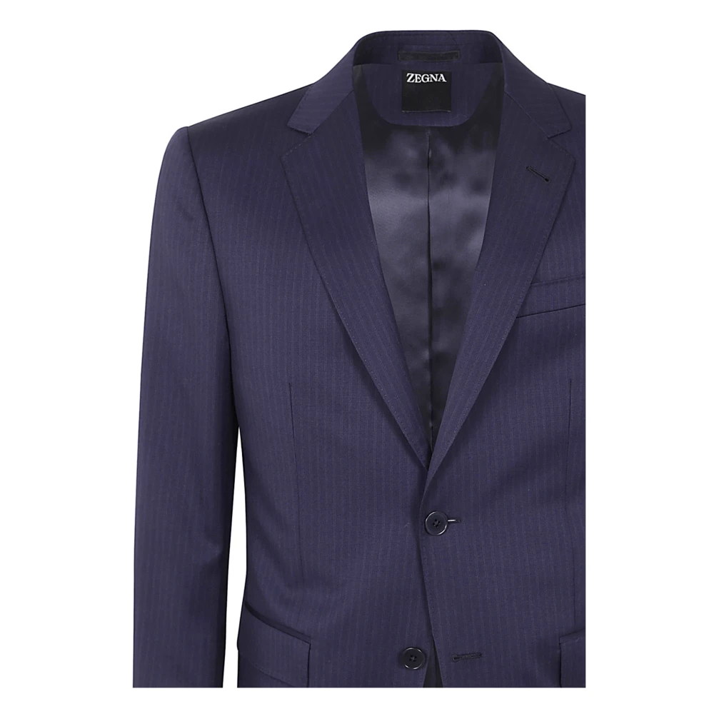 Ermenegildo Zegna Klassiek Wollen Pak Blue Heren