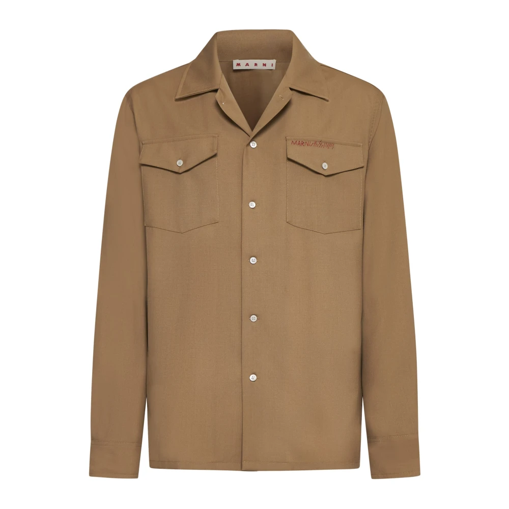 Marni Stijlvolle Overhemden Brown Heren