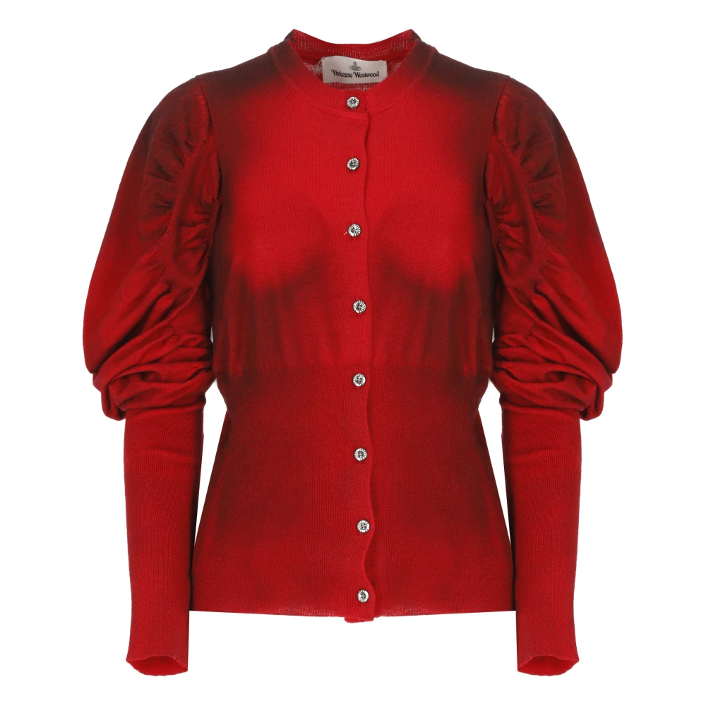 Vivienne Westwood Röd ullkofta med Orb-logotyp Red, Dam