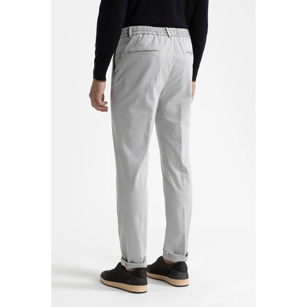 PESERICO Katoen tencel en zijden joggers Gray Heren