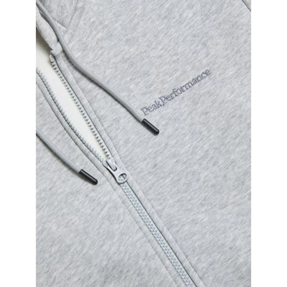 Peak Performance Originele Small Logo Zip Jas Gray Dames