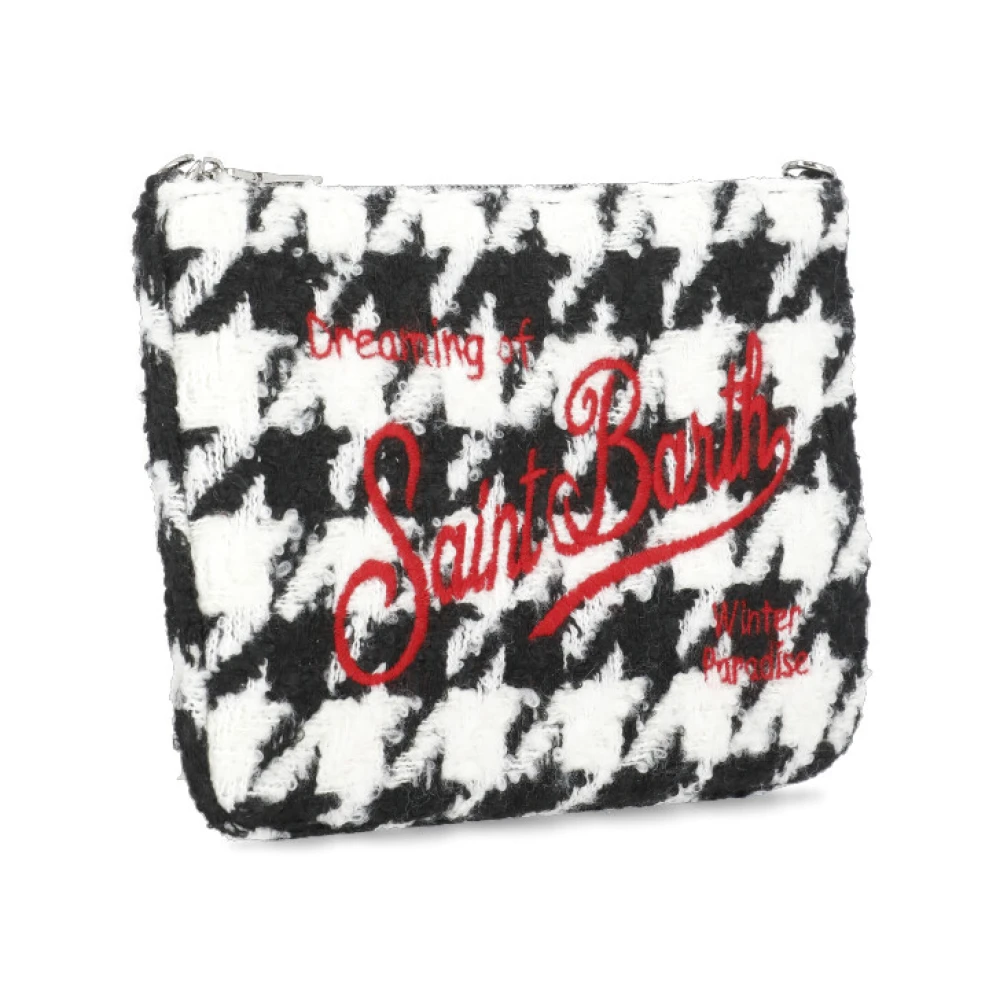 Saint Barth Zwarte Wolmix Clutch Tas Black Dames