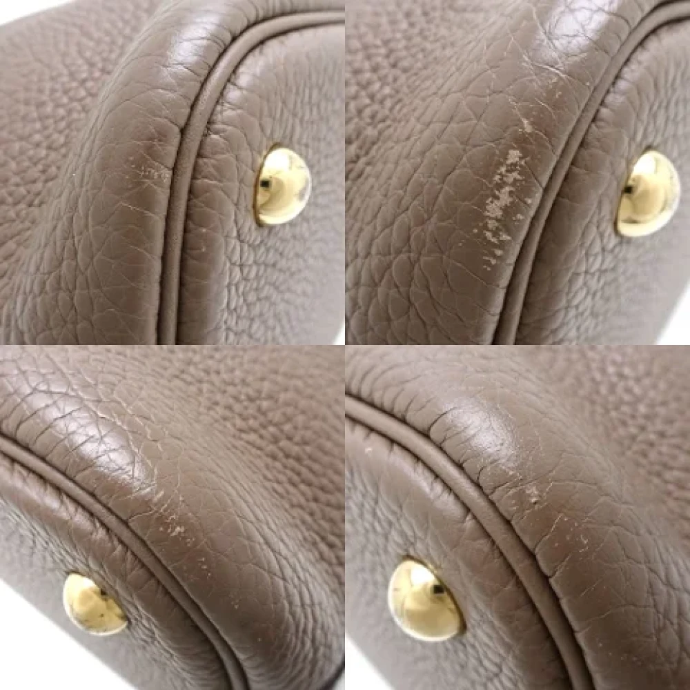 Hermès Vintage Pre-owned Leather handbags Gray Dames