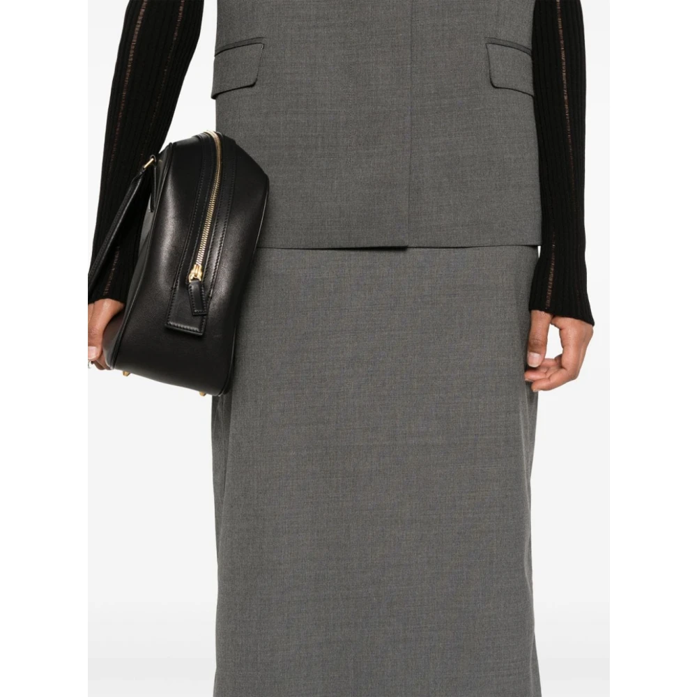 Remain Birger Christensen Phantom Suiting Midi Rok Gray Dames