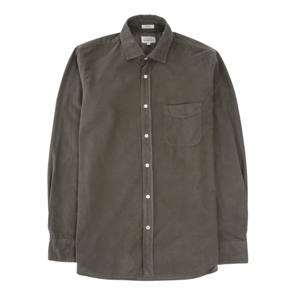Hartford Corduroy Overhemd Klassieke Stijl Green Heren