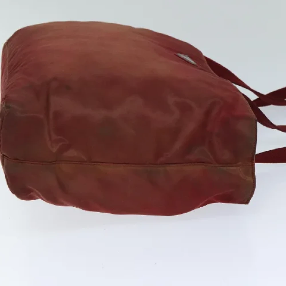 Prada Vintage Pre-owned Nylon handbags Red Dames