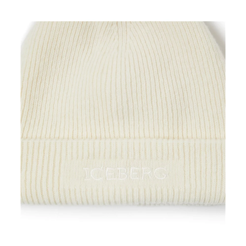 Iceberg Technische wollen blend muts White Dames