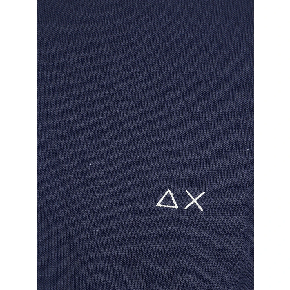 Sun68 Kleur Streep Polo Shirt Blue Heren