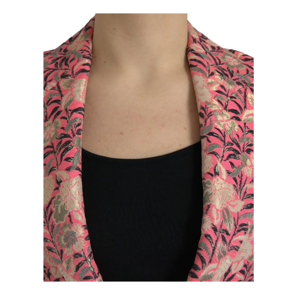 Dolce & Gabbana Roze Brokaat Culotte Pak Pink Dames