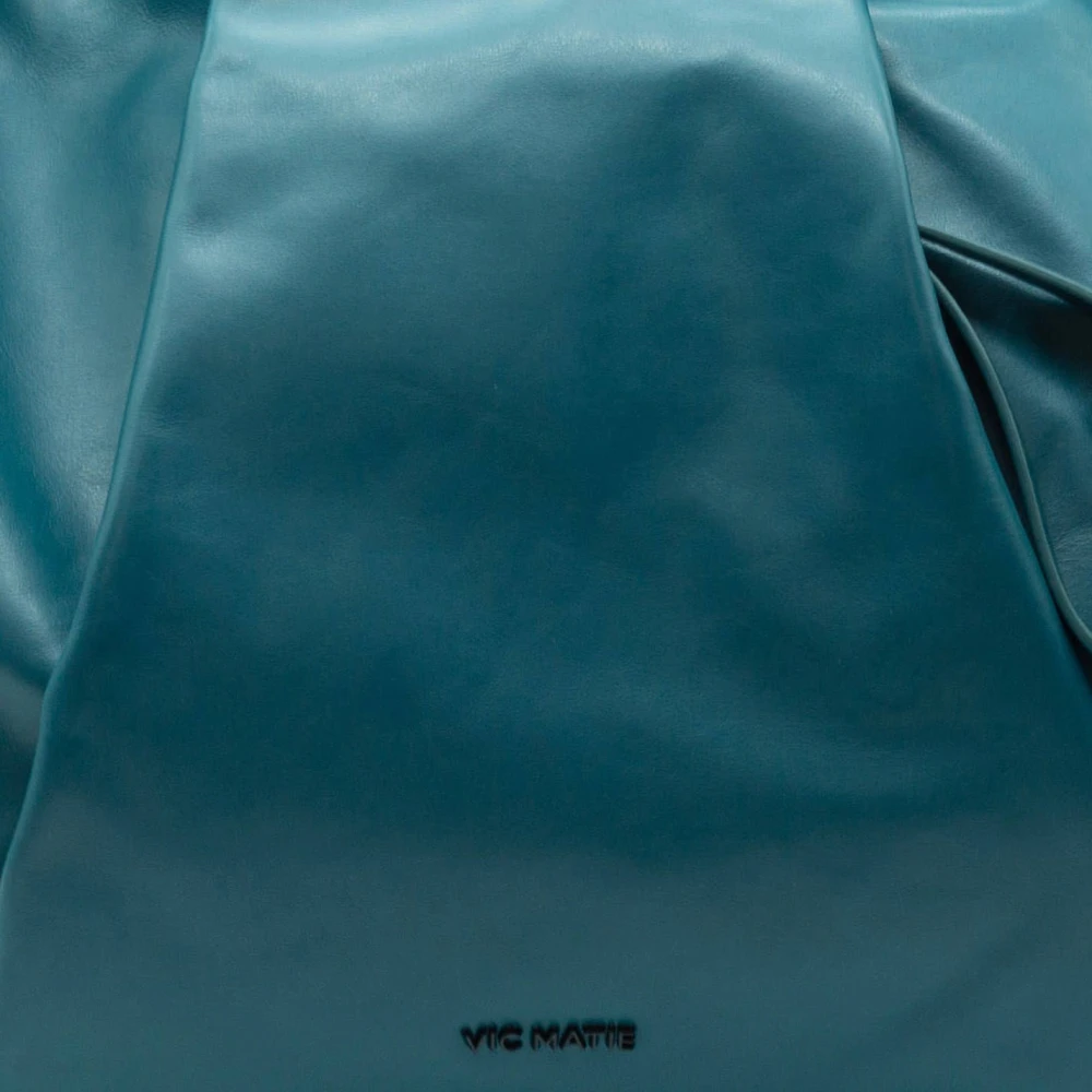 Vic Matié Maxi Shopper met Plooien in Petrol Green Dames