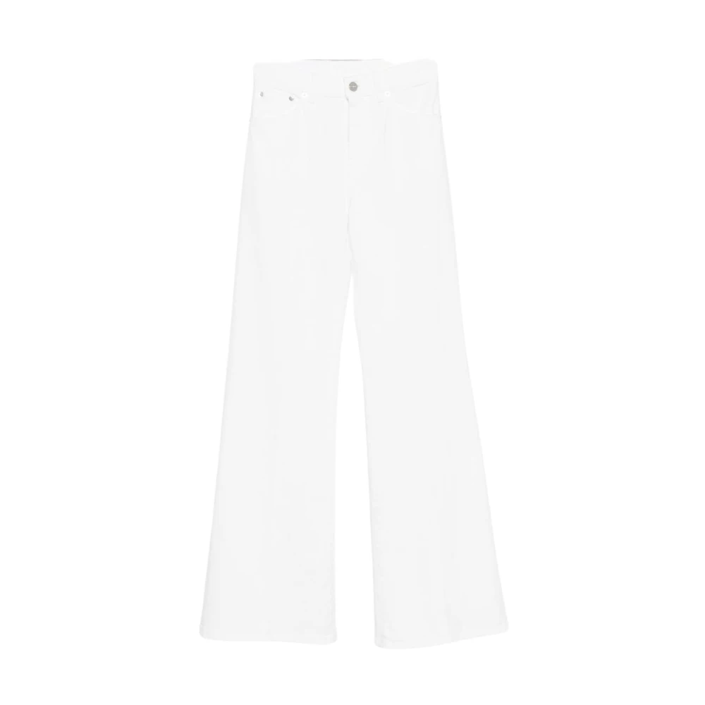 Dondup Women's White Wide Trousers, W25, Amber Jeans