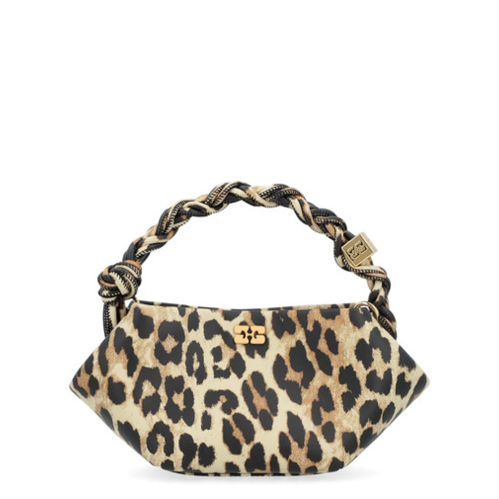 Ganni Leopard Mini Print Väska Brown, Dam