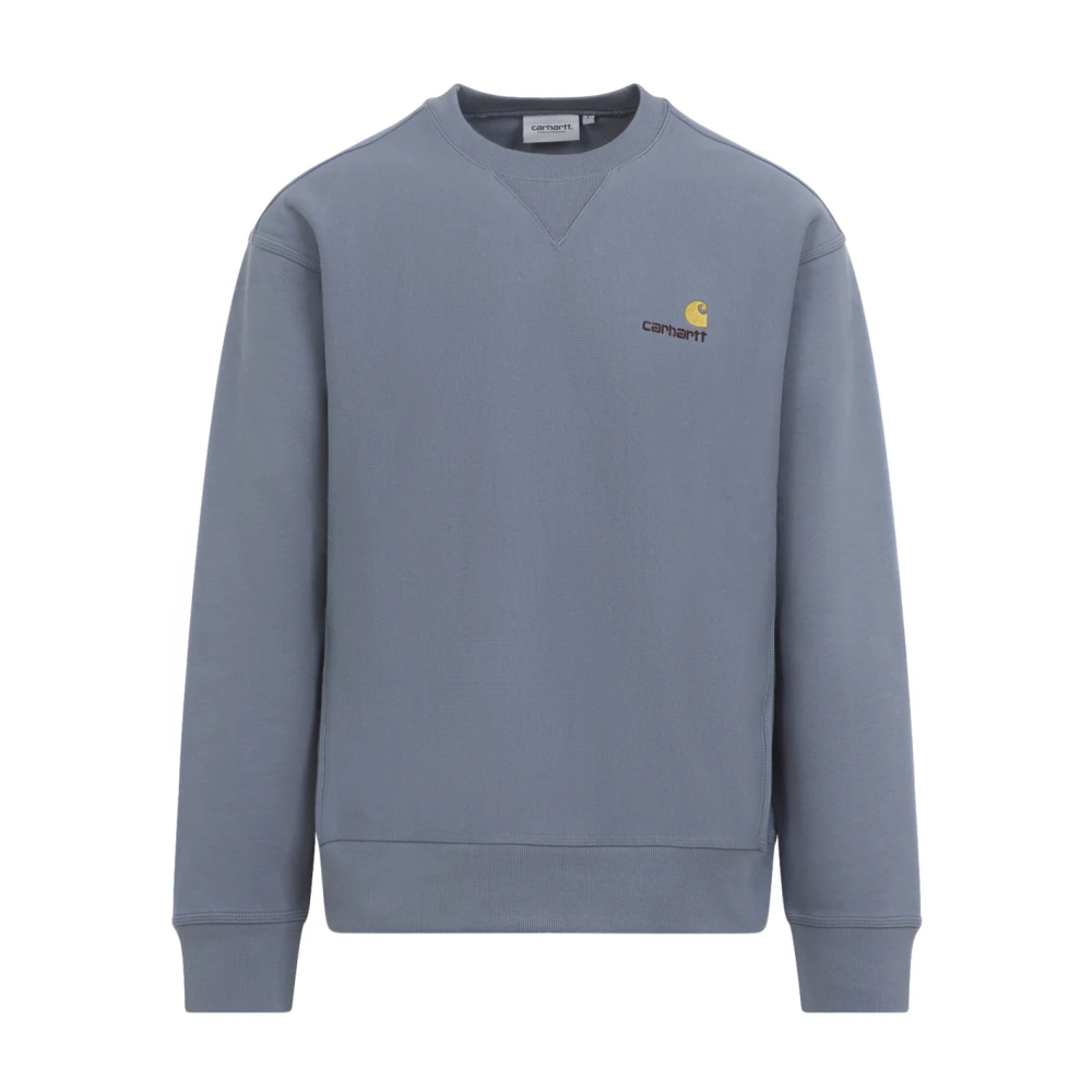 Carhartt Wip Men's Blue Sweatshirts, L, American Script Sweatshirt