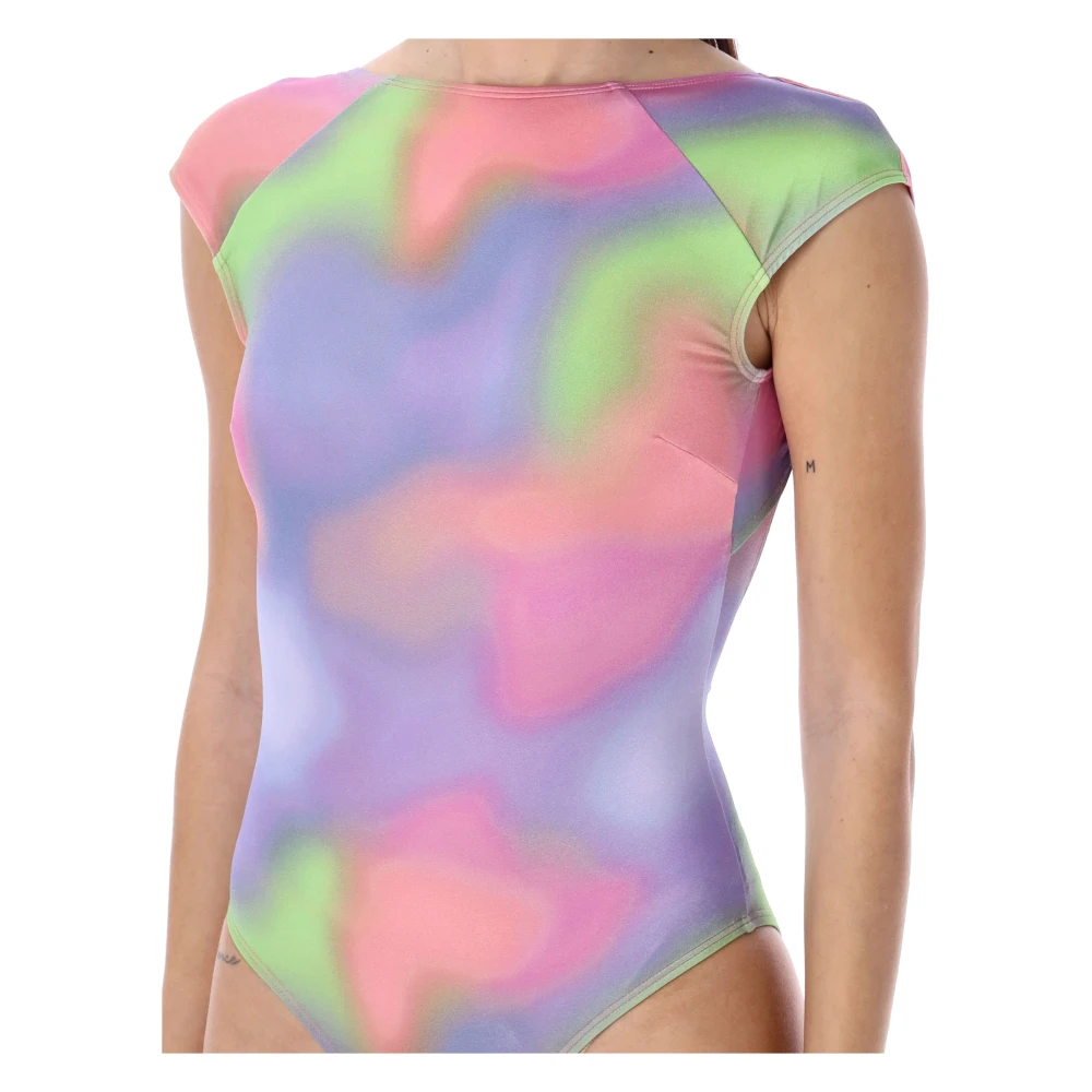Emporio Armani Blurred Print Body Swimsuit Multicolor Dames