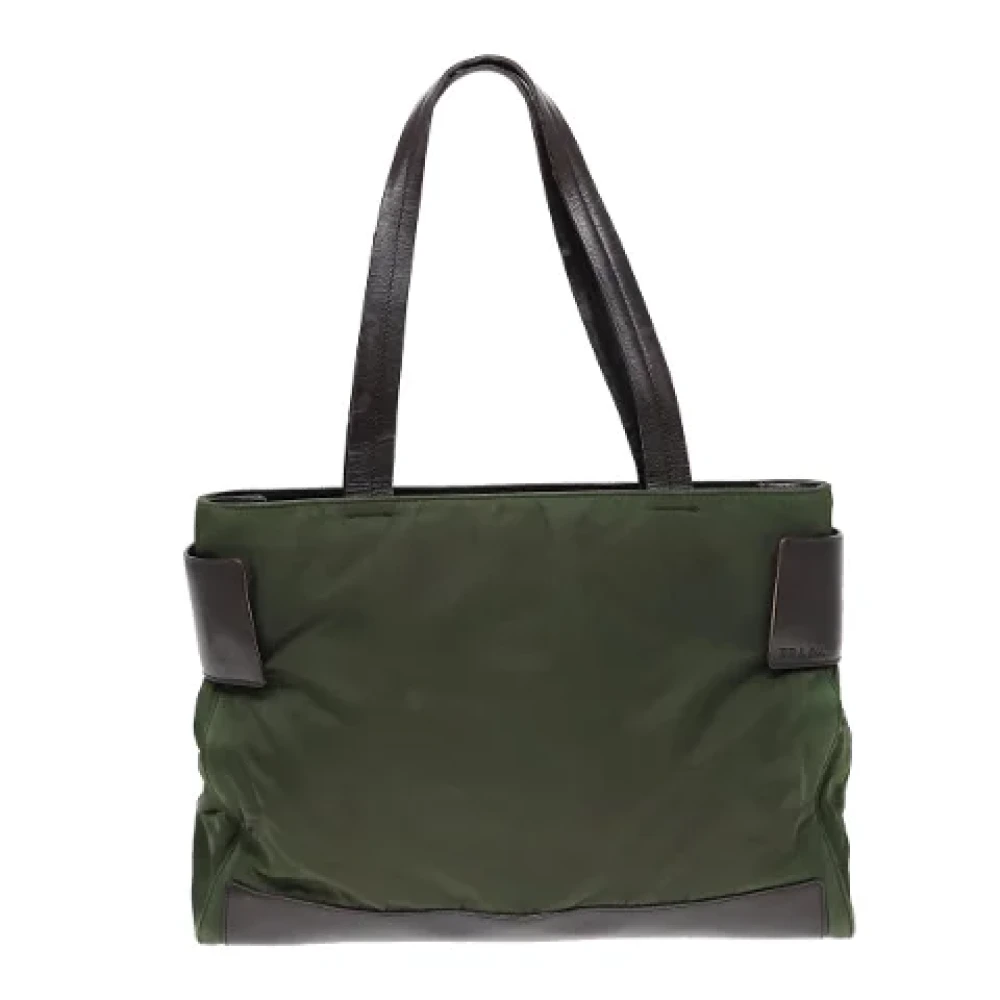 Prada Vintage Pre-owned Fabric totes Green Dames