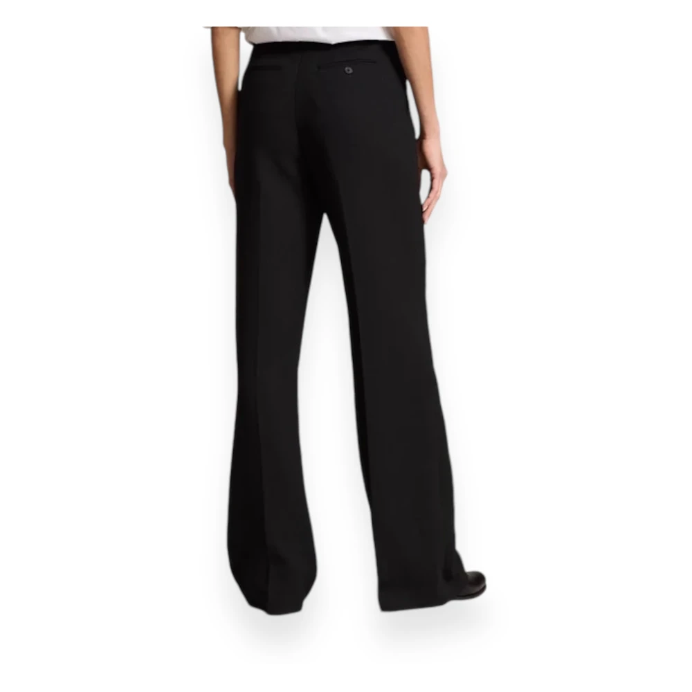 Polo Ralph Lauren Flat Front Broek in Klassieke Stijl Black Dames