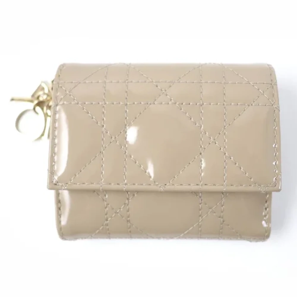 Dior Vintage Pre-owned Leather dior-bags Beige Dames