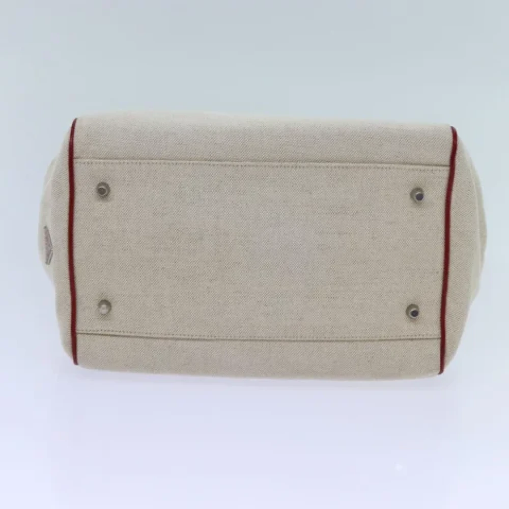 Prada Vintage Pre-owned Canvas handbags Beige Dames