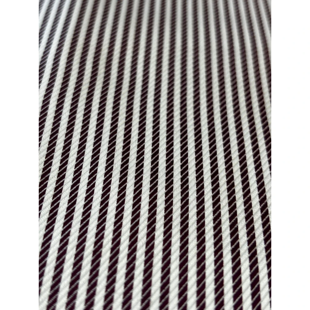 Eton Gestreept Signature Twill Shirt Grijs Gray Heren