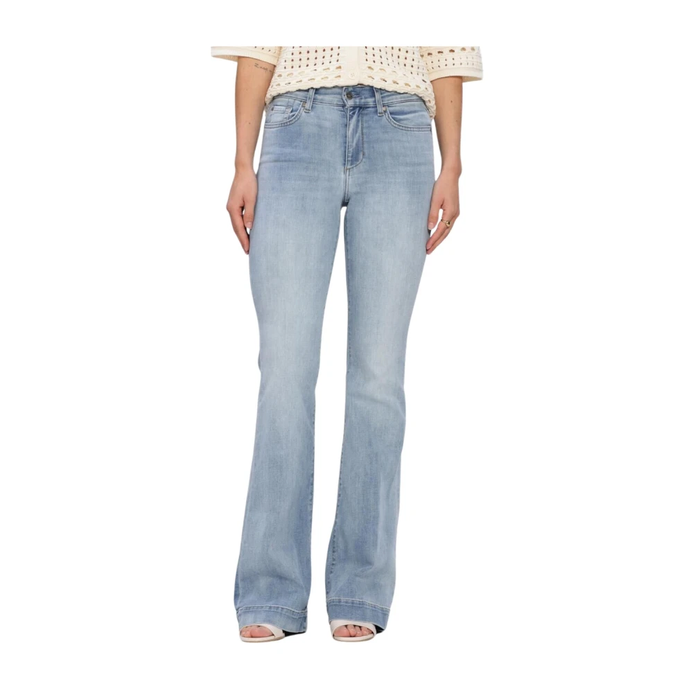 Liu Jo Vrouw Blauw Jeans Dames, W26, Katoen, Ecs Pant Authentic Beat
