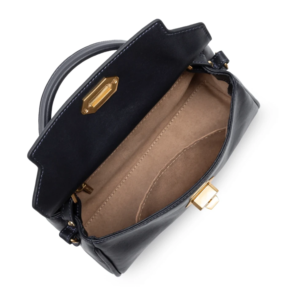 Lancaster Flap handtas met sluiting en zakken Blue Dames