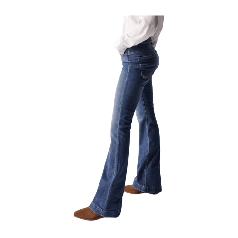 Salsa Faith Flare Push In Jeans Blue Dames