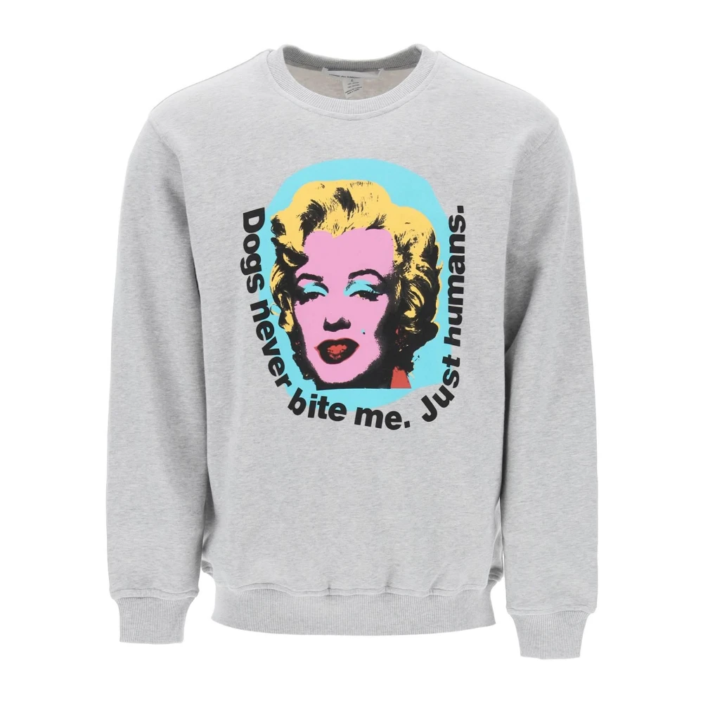 Comme des Garçons Andy Warhol Print Sweaters Gray Heren
