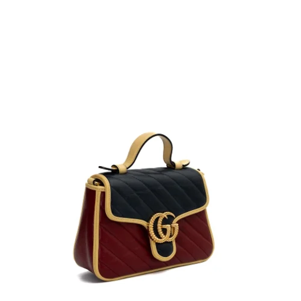 Gucci Vintage Pre-owned Leather gucci-bags Blue Dames