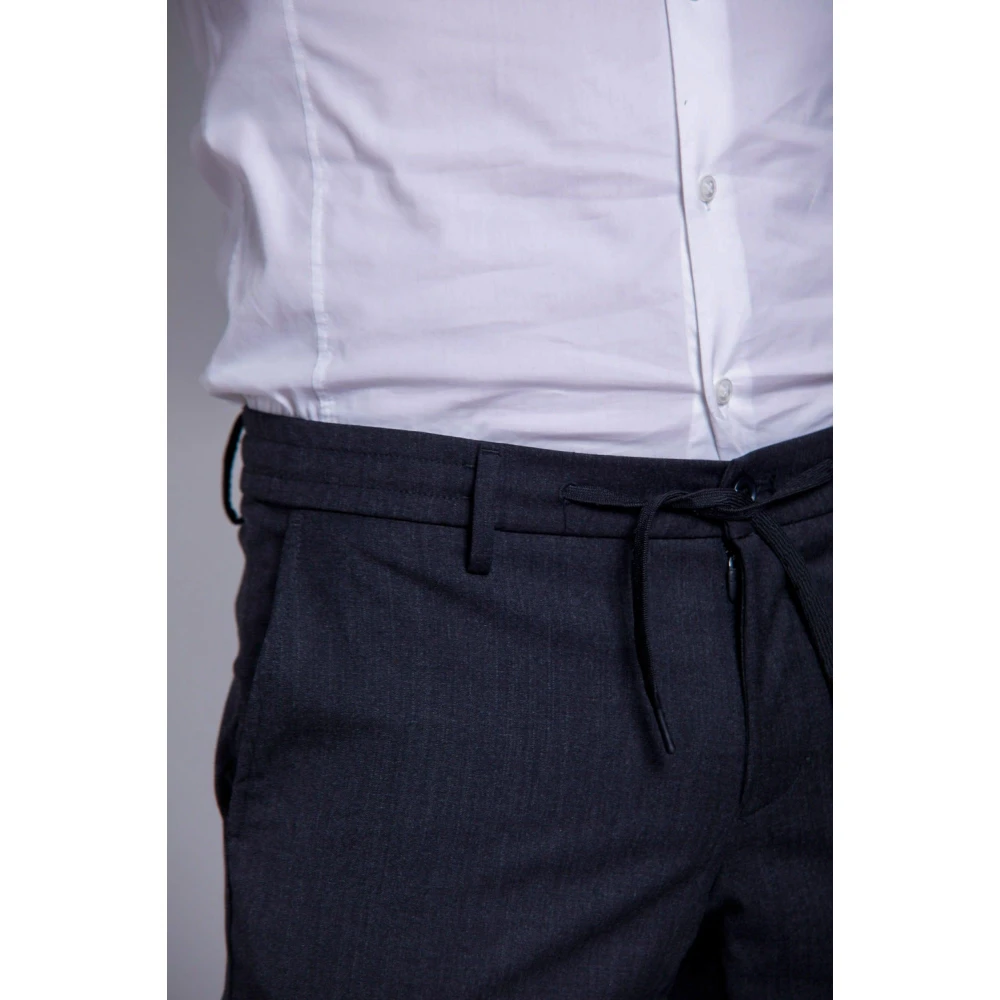 Mason's Slimme Wol Chino Jogger Broek Blue Heren